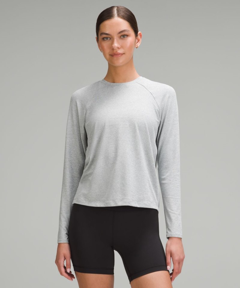 Lululemon | Women's License to Train Classic-Fit Long-Sleeve Shirt Heathered Rhino Grey