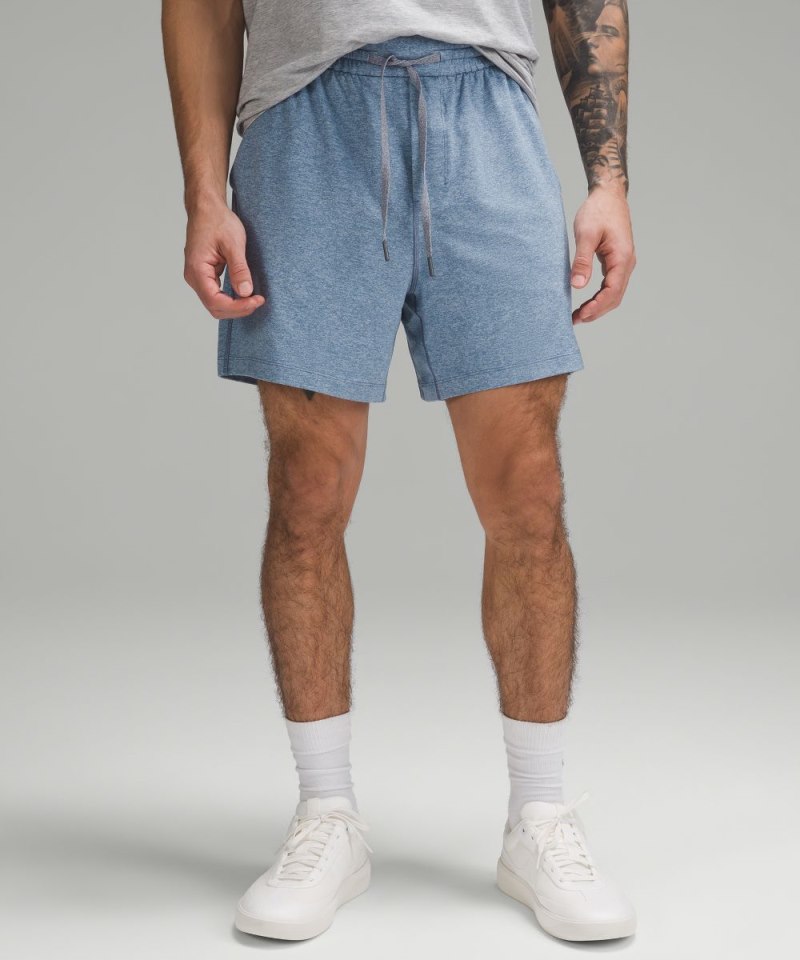 Lululemon | Men's Soft Jersey Short 5"L Heathered Oasis Blue / Heathered Chambray