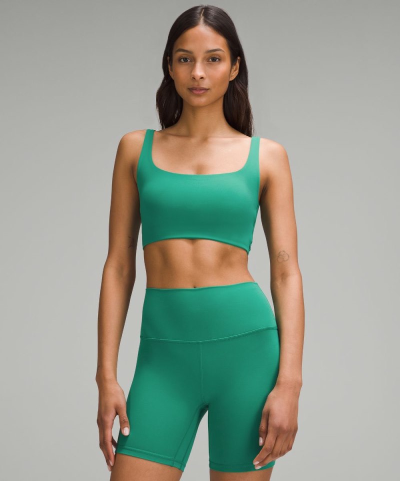 Lululemon | Women's Bend This Scoop and Square Bra Light Support, A-C Cups Cascadia Green