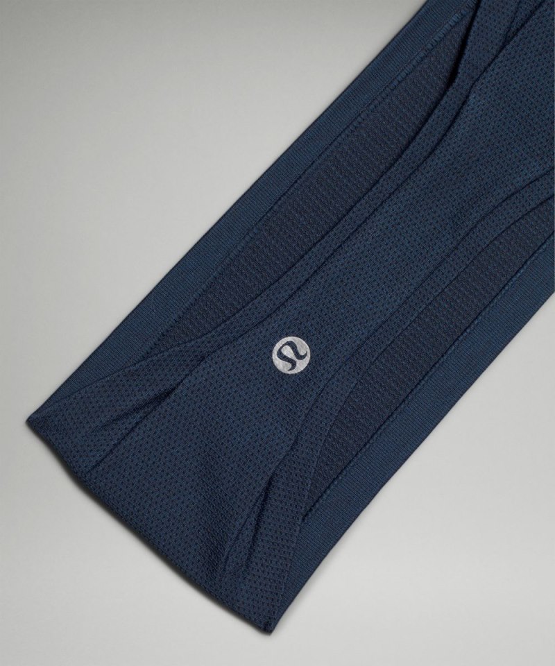 Lululemon | Men's Metal Vent Tech Wide Headband Classic Navy / Mineral Blue