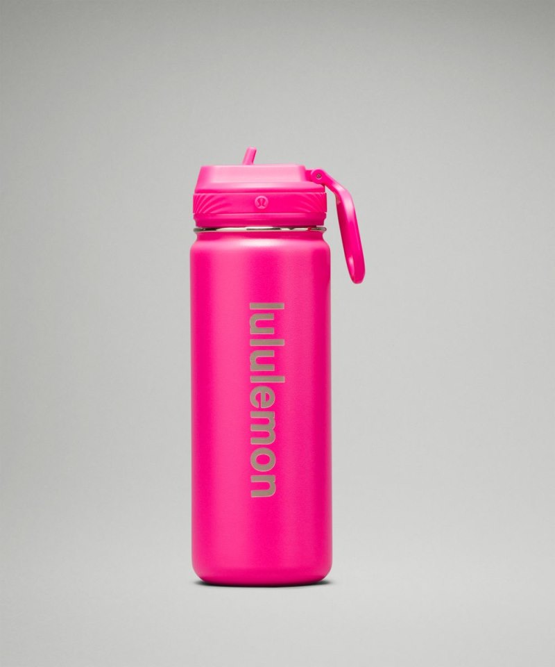 Lululemon | Men's Back to Life Sport Bottle 18oz Straw Lid Sonic Pink