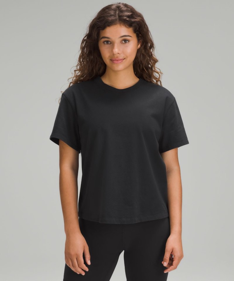 Lululemon | Women's Relaxed-Fit Cotton Jersey T-Shirt Black