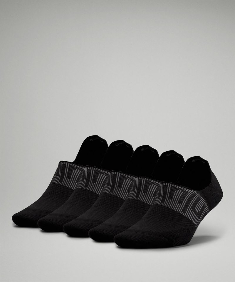 Lululemon | Women's WoPower Stride No-Show Socks with Active Grip 5 Pack Black