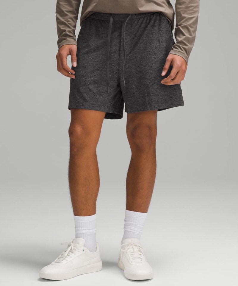 Lululemon | Men's Soft Jersey Short 5"L Heathered Black / Heathered Graphite Grey