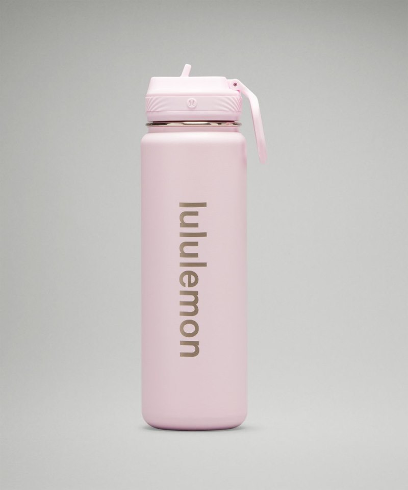 Lululemon | Men's Back to Life Sport Bottle 24oz Straw Lid Pink