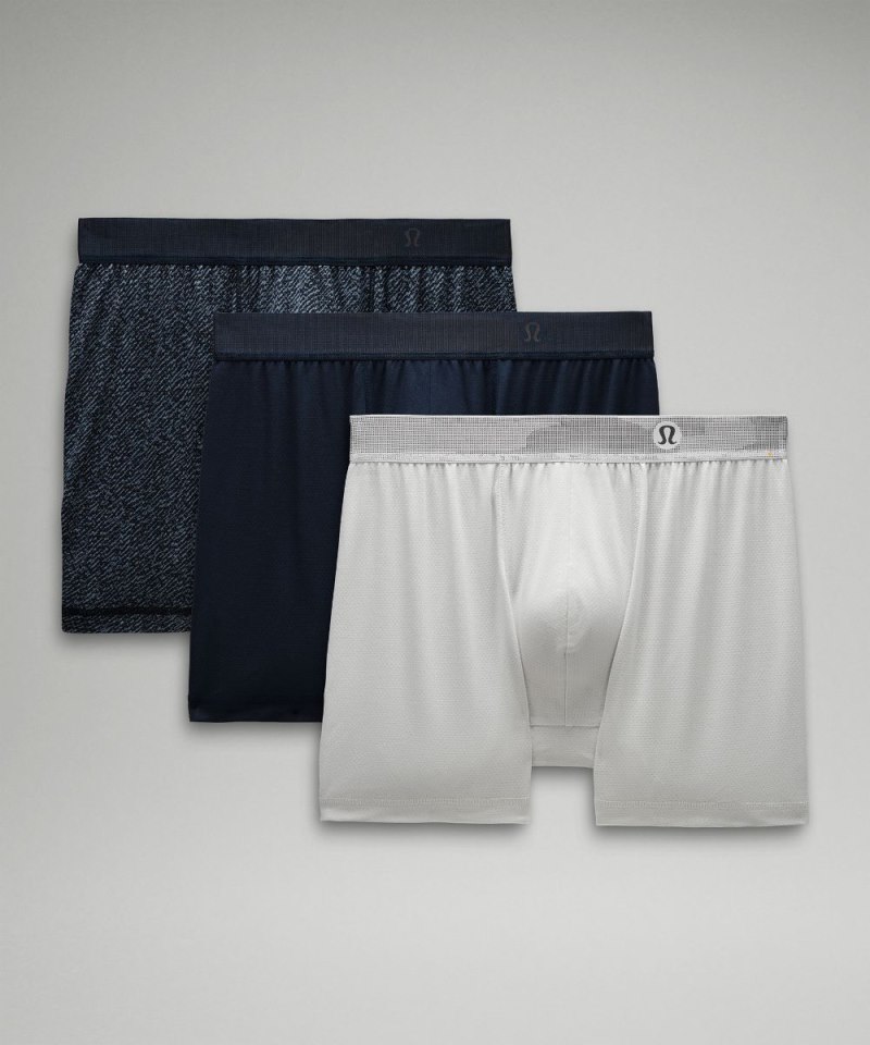 Lululemon | Men's Always In Motion Mesh Boxer 5"L 3 Pack Staccato River Blue Classic Navy / True Navy / Vapor