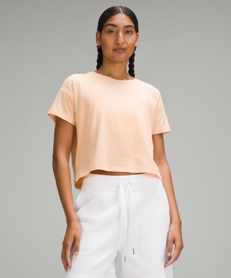 Lululemon | Women's Cates Cropped T-Shirt Peach Bellini