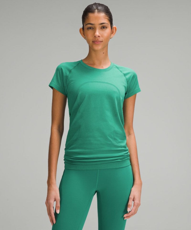 Lululemon | Women's Swiftly Tech Short-Sleeve Shirt 2.0 Hip Length Cascadia Green / Cascadia Green