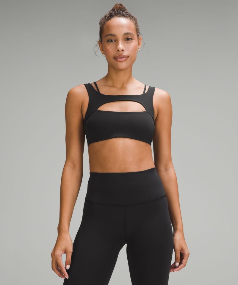 Lululemon | Women's Everlux Front Cut-Out Train Bra Light Support, B / C Cup Black