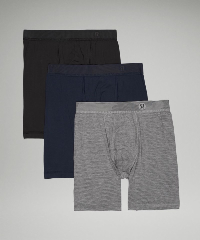 Lululemon | Men's Always In Motion Long Mesh Boxer 7"L 3 Pack Bl