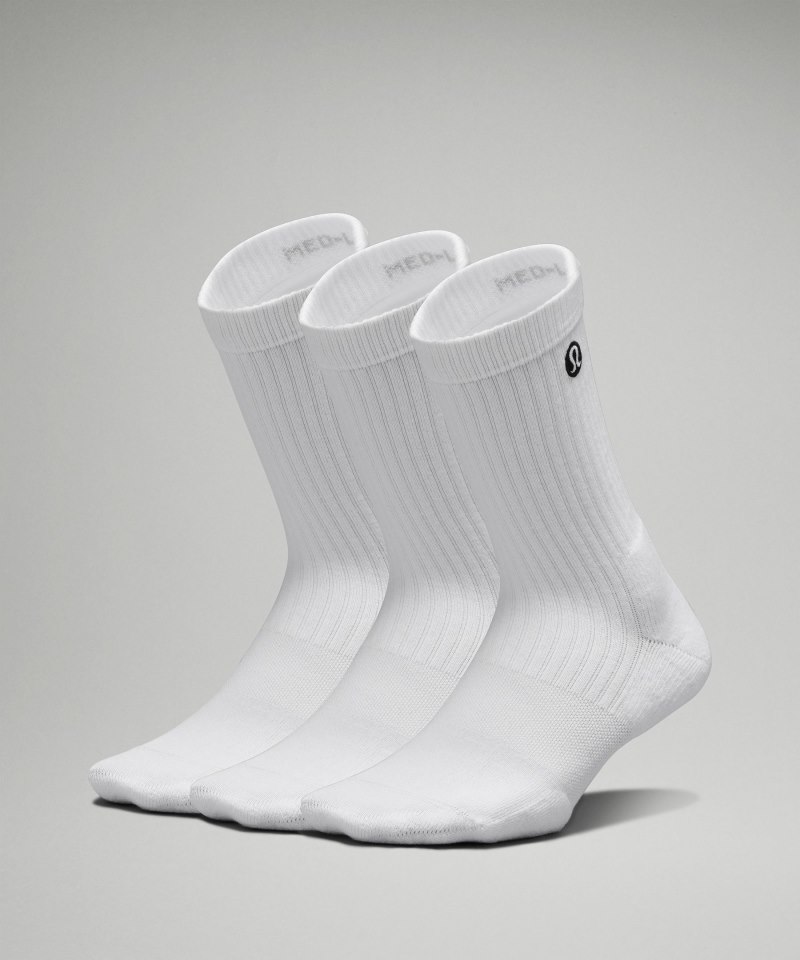 Lululemon | Women's WoDaily Stride Ribbed Comfort Crew Socks 3 P