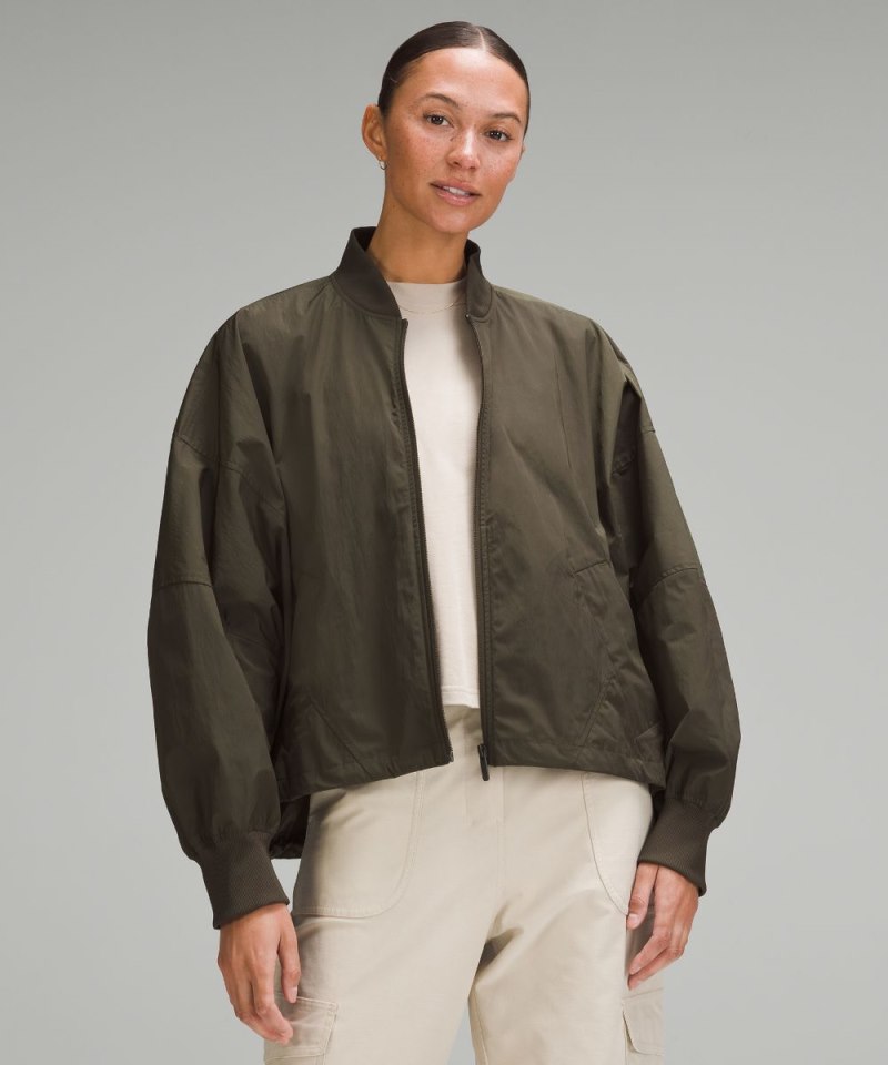 Lululemon | Women's Lightweight Hem-Cinch Bomber Jacket Dark Oli