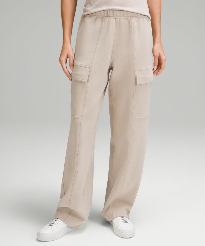 Lululemon | Women's Cotton-Blend Double-Knit Mid-Rise Cargo Pant Mojave Tan