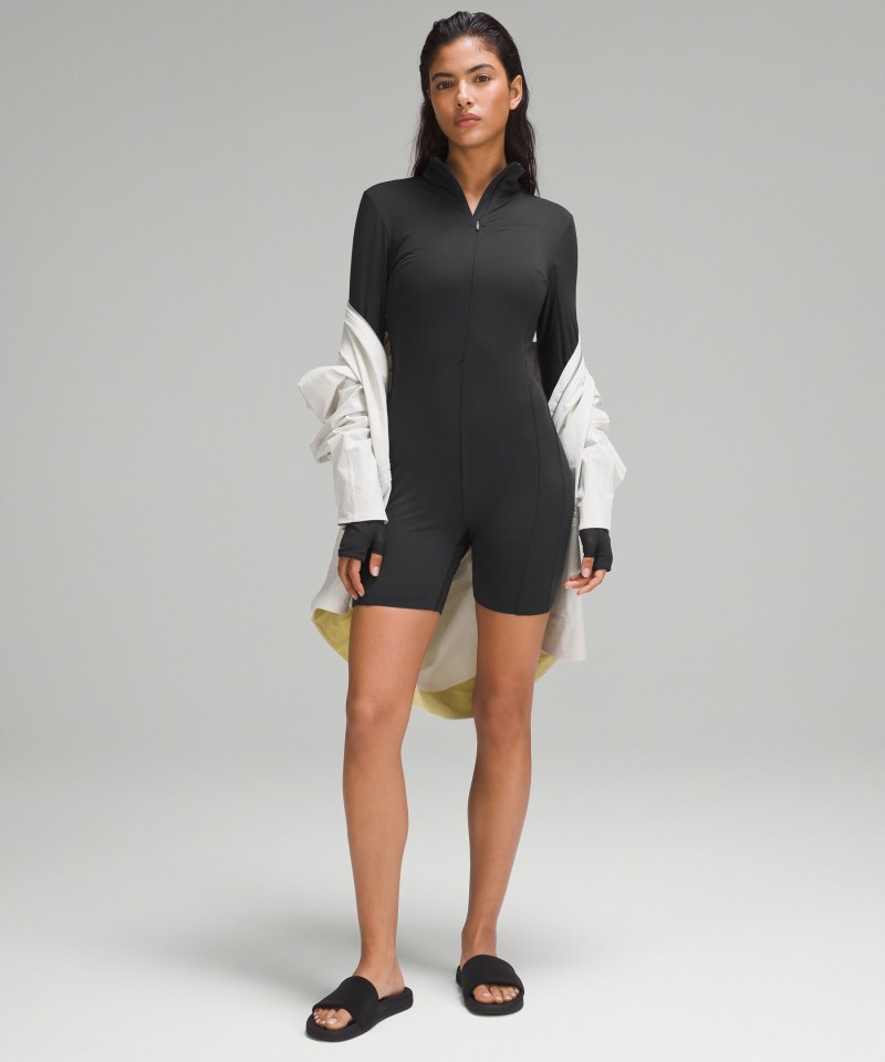 Lululemon | Women's Tight-Fit Lined Long-Sleeve Onesie Black