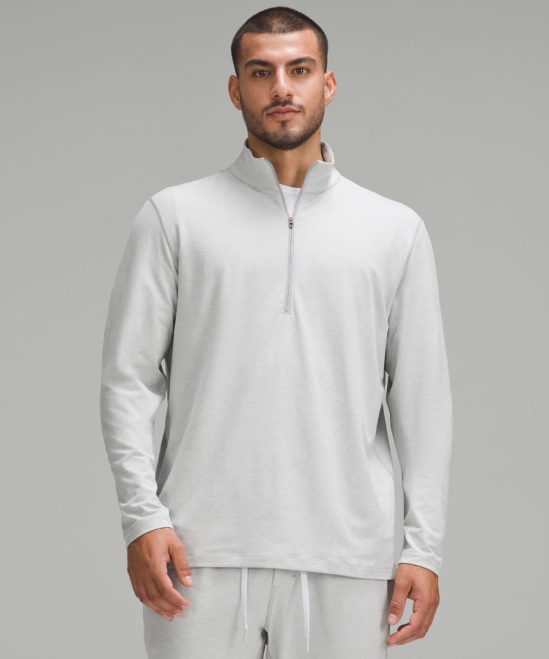 Lululemon | Men's Soft Jersey Half Zip Heathered Vapor / Heathered Silver Drop