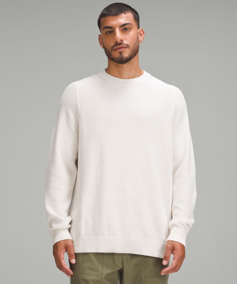 Lululemon | Men's Textured Knit Crewneck Sweater Heathered Natur