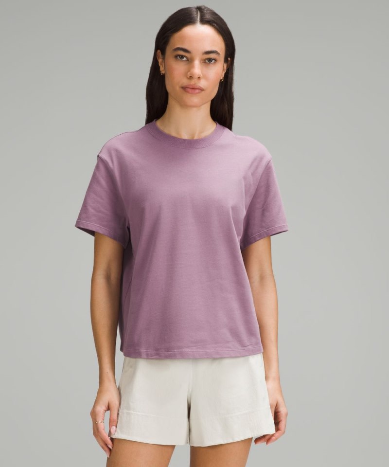 Lululemon | Women's Relaxed-Fit Cotton Jersey T-Shirt Cyber Violet