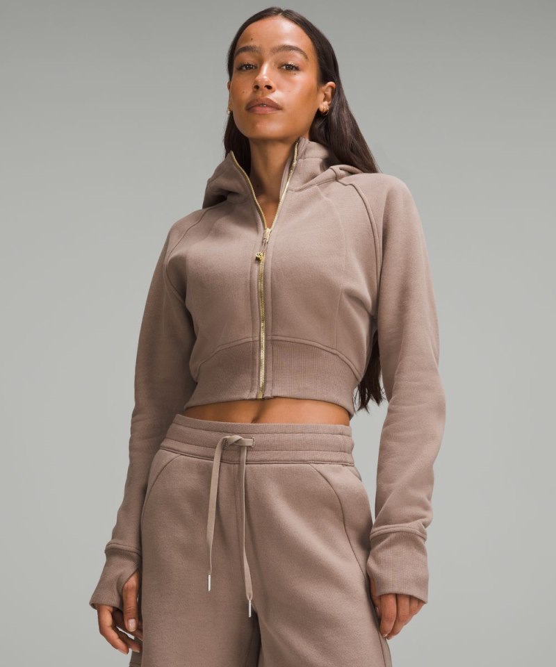 Lululemon | Women's Scuba Full-Zip Cropped Hoodie Taupetastic /