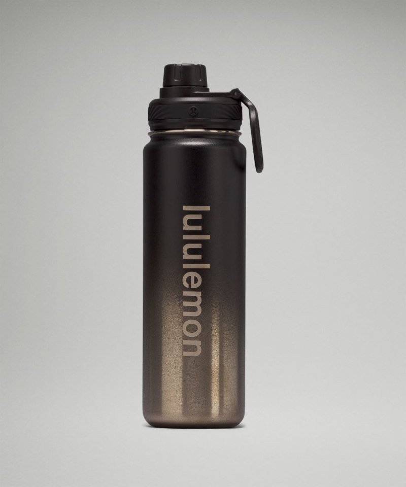 Lululemon | Women's Back to Life Sport Bottle 24oz Black / Stainless Steel