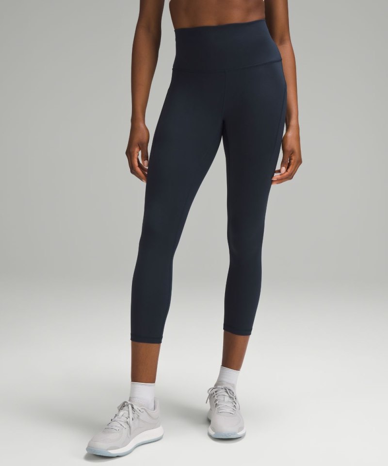 Lululemon | Women's Wunder Train High-Rise Crop with Pockets 23"L True Navy