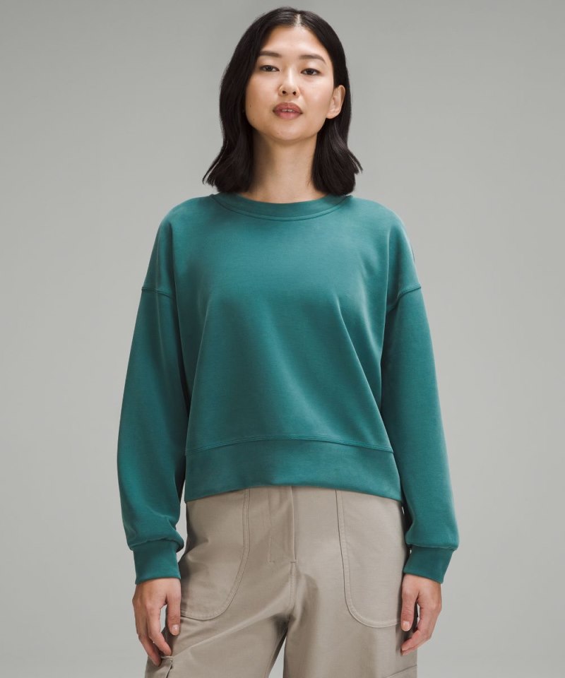 Lululemon | Women's Softstreme Perfectly Oversized Cropped Crew Storm Teal