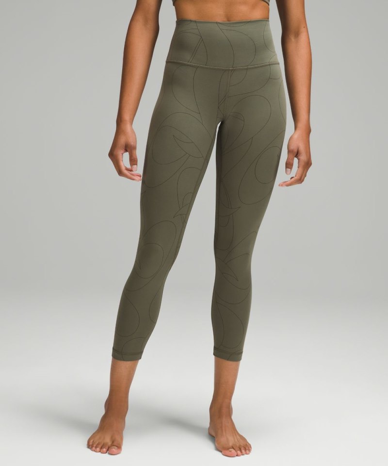 Lululemon | Women's Align High-Rise Crop 23"L Scripted Yogo Army