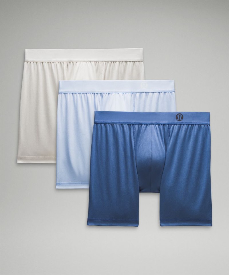 Lululemon | Men's Always In Motion Boxer 5"L 3 Pack Oasis Blue / Windmill / Bone