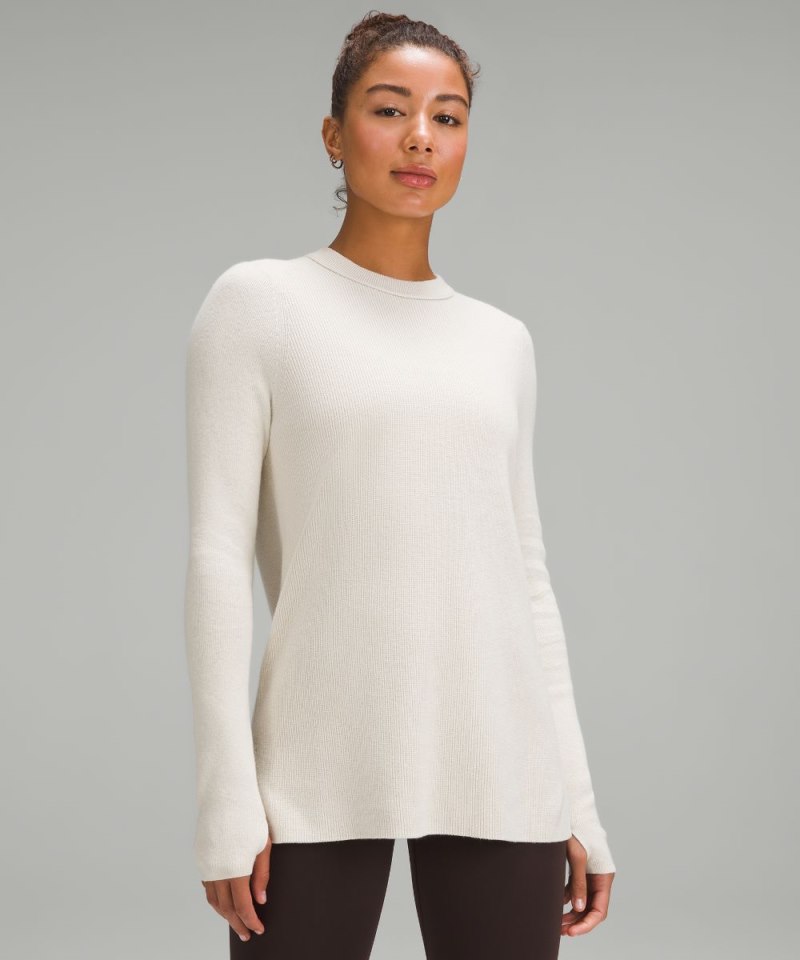 Lululemon | Women's Take It All In Cotton-Blend Sweater White Opal