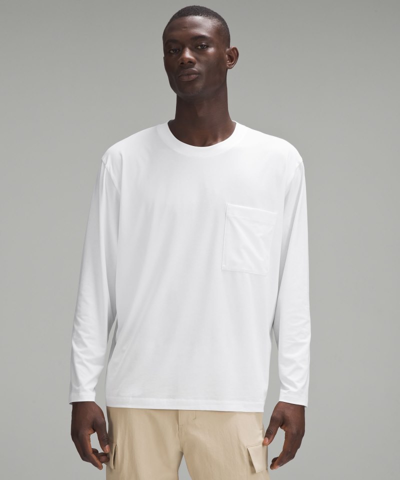 Lululemon | Men's Fundamental Oversized Long-Sleeve Shirt Pocket White