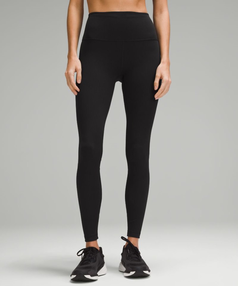 Lululemon | Women's Wunder Train High-Rise Ribbed Tight 28"L Bla