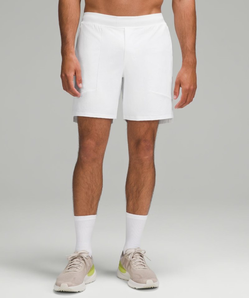 Lululemon | Men's License to Train Lined Short 7"L White