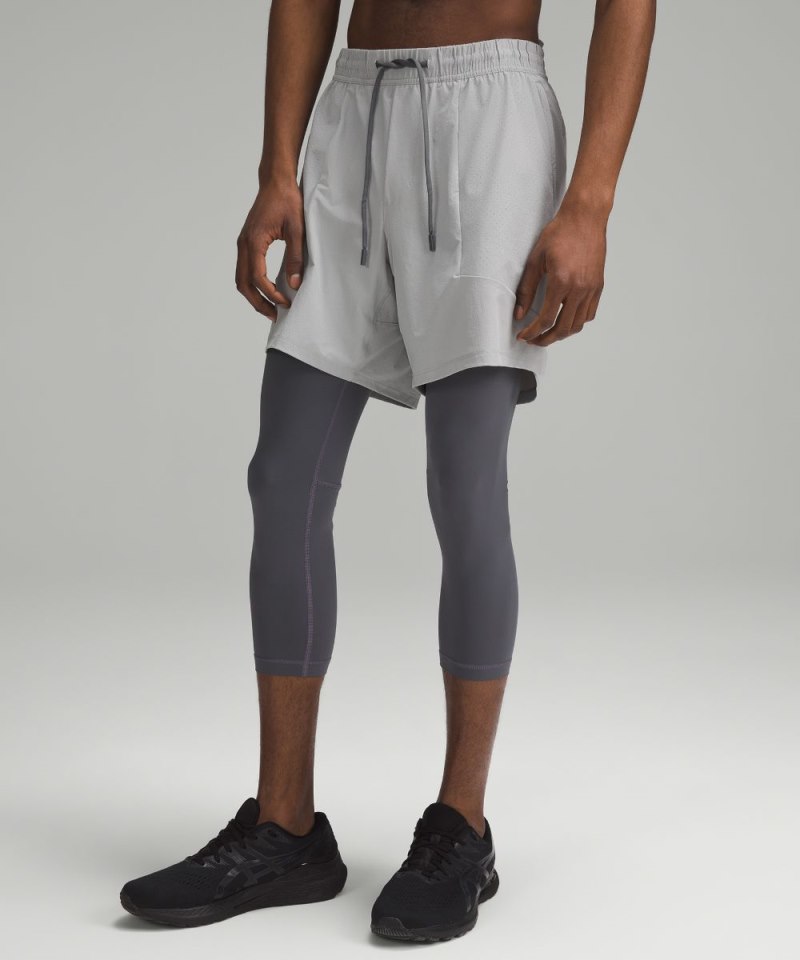 Lululemon | Men's License to Train 2-in-1 Tight 21"L Silver Drop