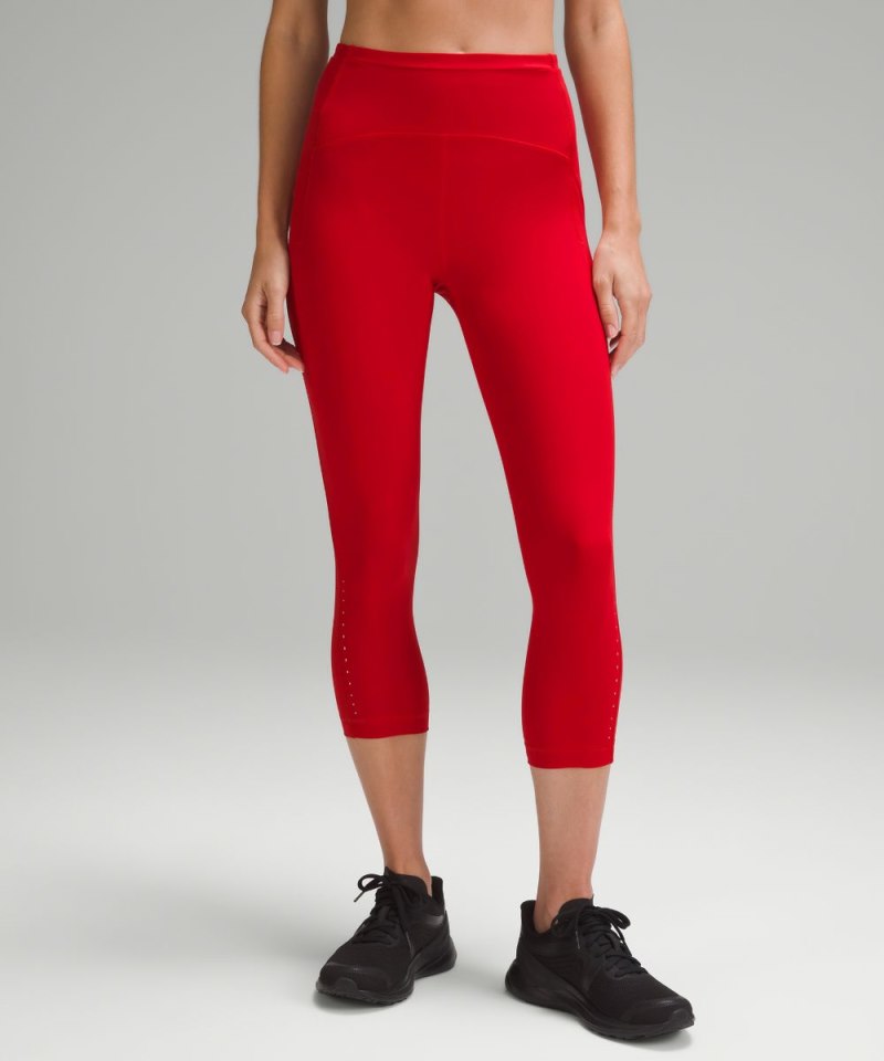 Lululemon | Women's Swift Speed High-Rise Crop 21"L Dark Red