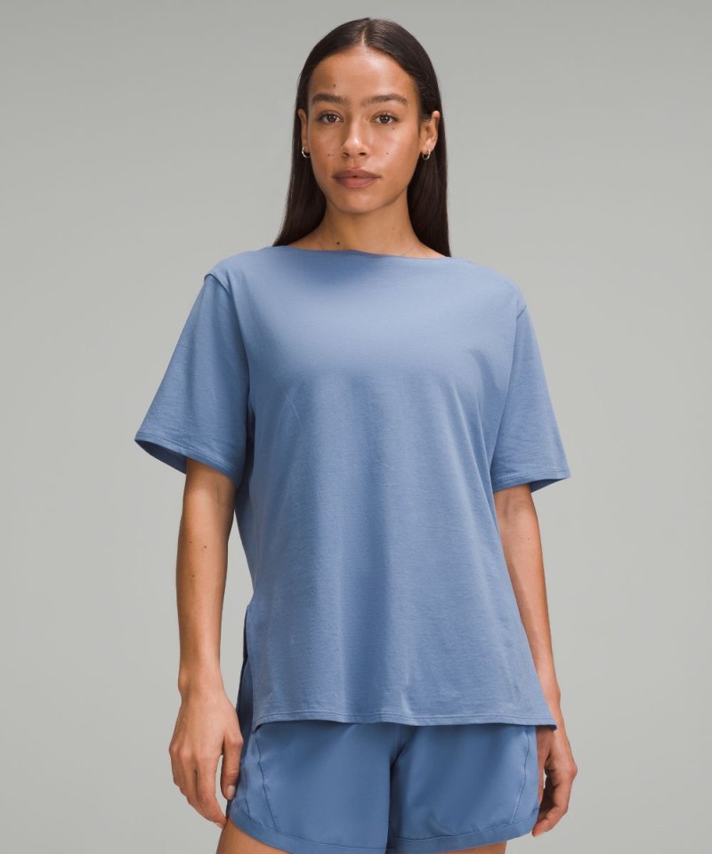 Lululemon | Women's Relaxed-Fit Boatneck T-Shirt Oasis Blue