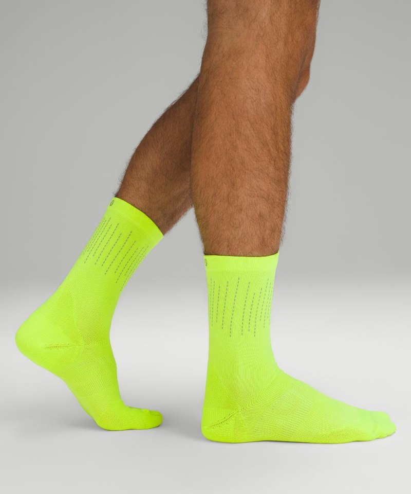 Lululemon | Men's Power Stride Crew Socks Reflective Highlight Y