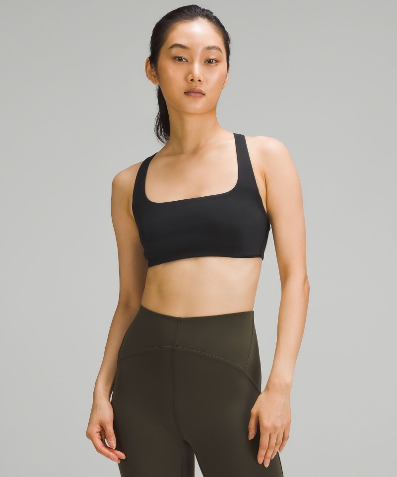 Lululemon | Women's SmoothCover Yoga Bra Light Support, B / C Cup Black