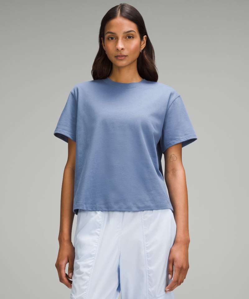 Lululemon | Women's Relaxed-Fit Cotton Jersey T-Shirt Oasis Blue