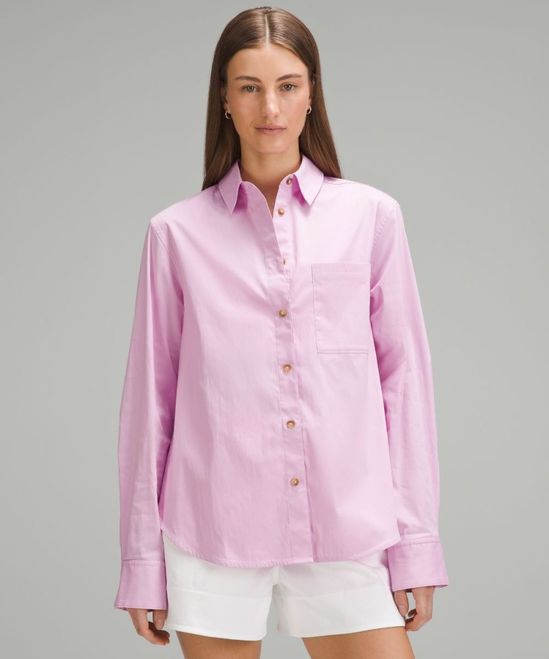 Lululemon | Women's Relaxed-Fit Cotton-Blend Poplin Button-Down