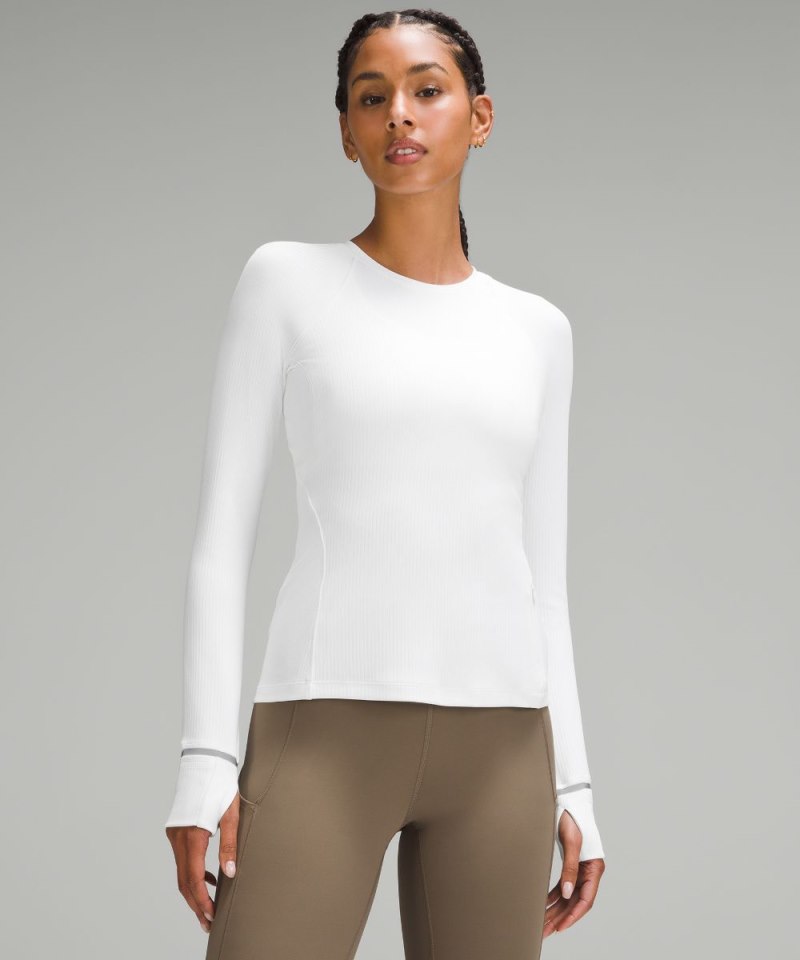 Lululemon | Women's It's Rulu Run Ribbed Long-Sleeve Shirt White