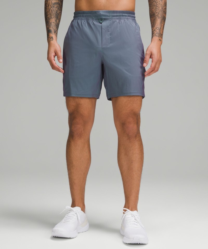 Lululemon | Men's Pace Breaker Linerless Short 7"L Iridescent Tidewater Teal / Power Purple