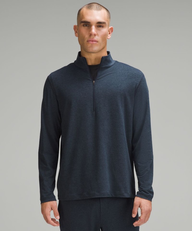 Lululemon | Men's Soft Jersey Half Zip Heathered Classic Navy /