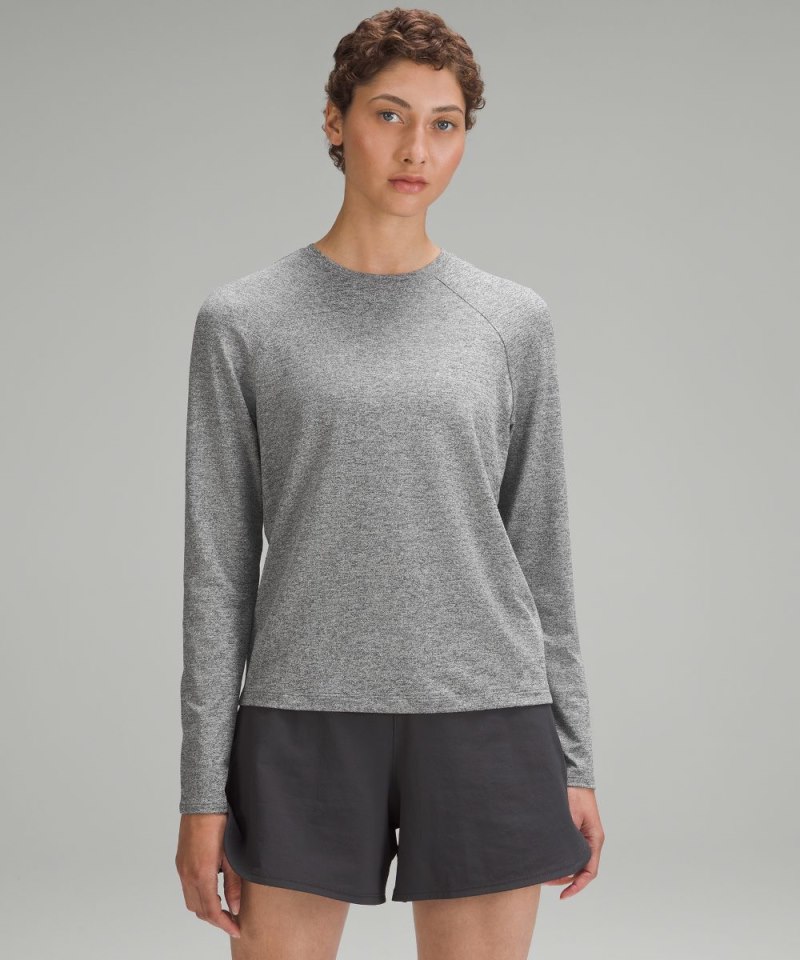 Lululemon | Women's License to Train Classic-Fit Long-Sleeve Shirt Heathered Black