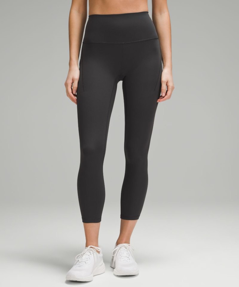 Lululemon | Women's Wunder Train High-Rise Crop with Pockets 23"L Graphite Grey