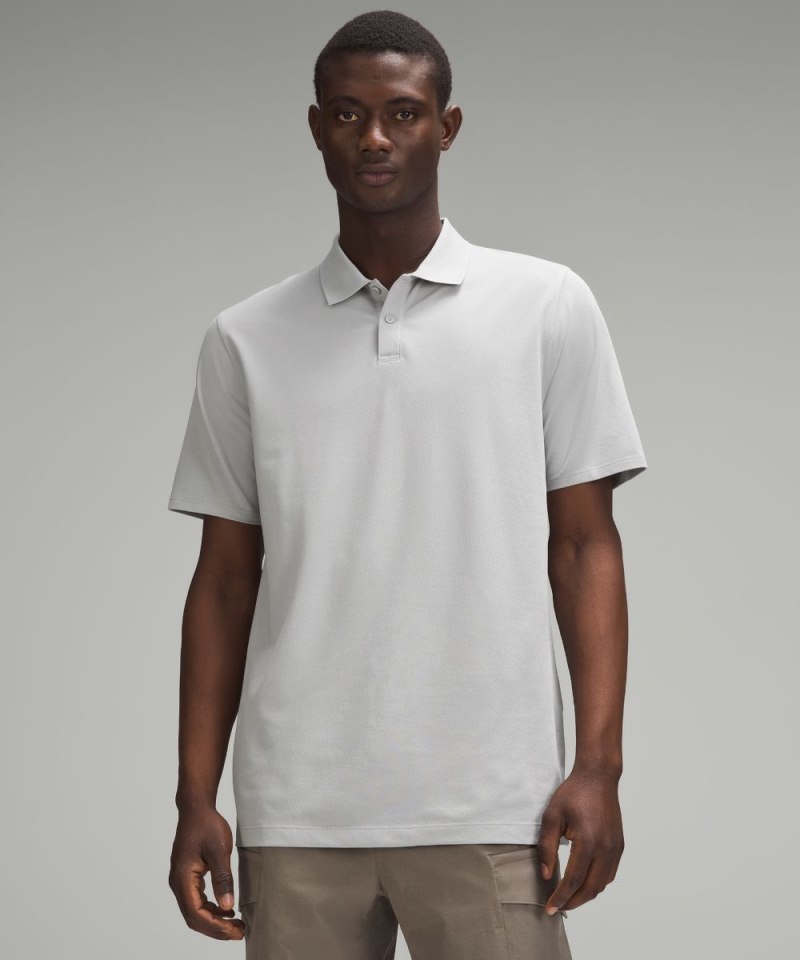 Lululemon | Men's Classic-Fit Pique Short-Sleeve Polo Shirt Silver Drop