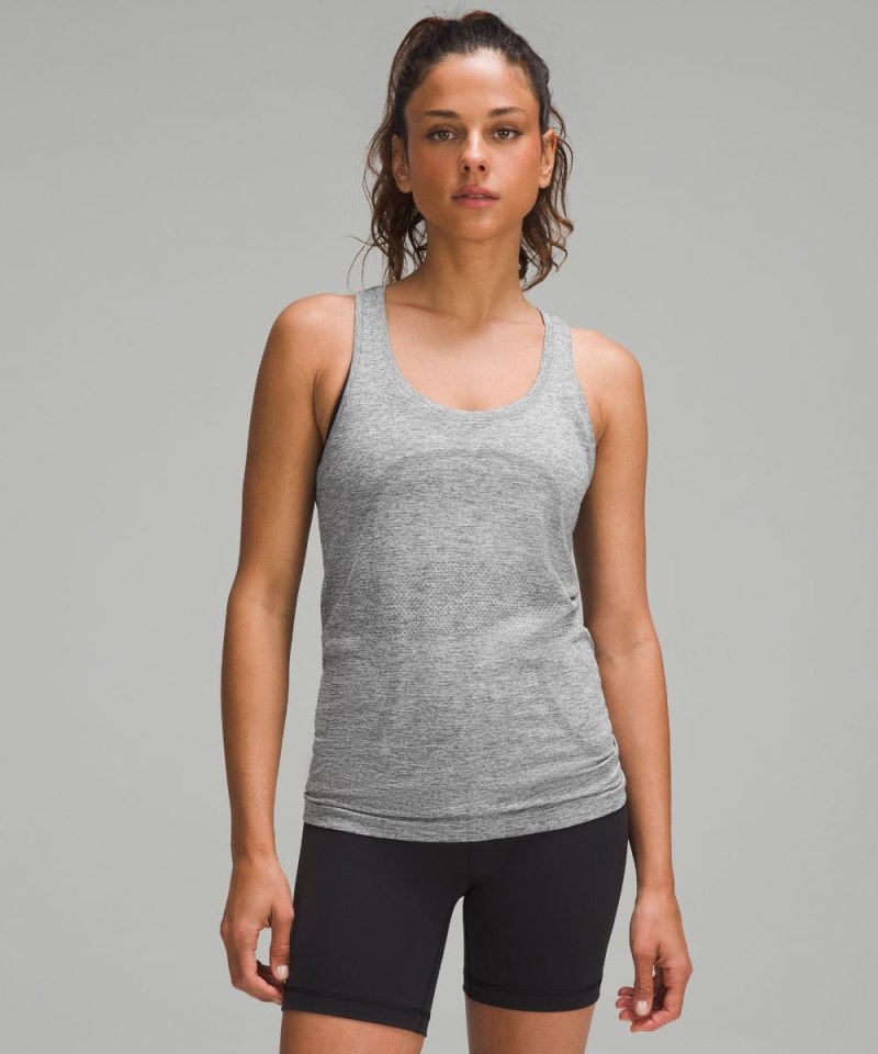 Lululemon | Women's Swiftly Tech Racerback Tank Top 2.0 Hip Length Slate / White