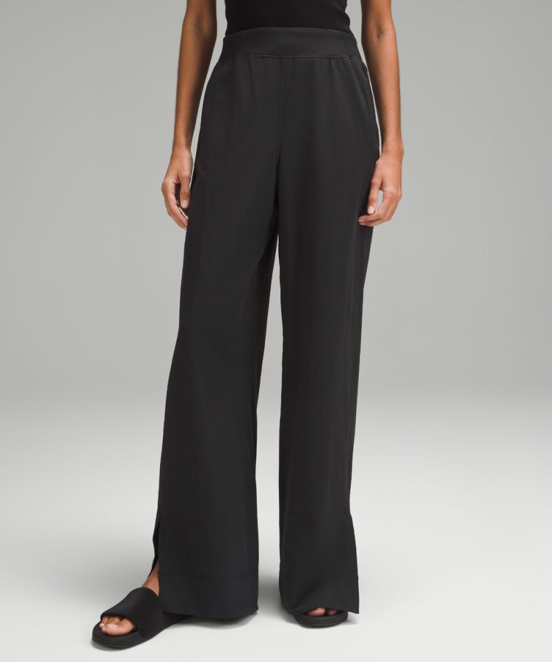 Lululemon | Women's Stretch Woven Wide-Leg High-Rise Pant Black