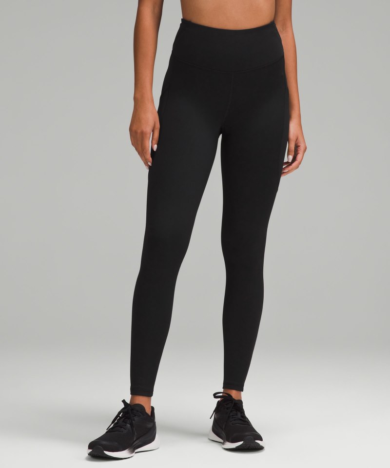 Lululemon | Women's Fast and Free High-Rise Thermal Tight 28"L Pockets Black