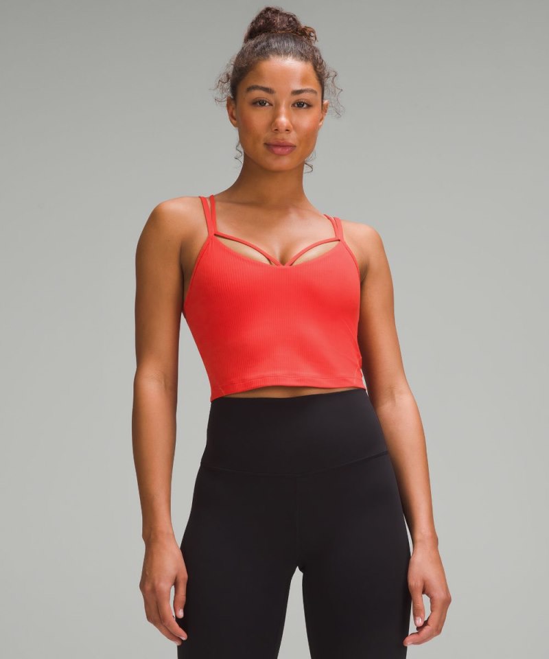 Lululemon | Women's Align Strappy Ribbed Tank Top Hot Heat