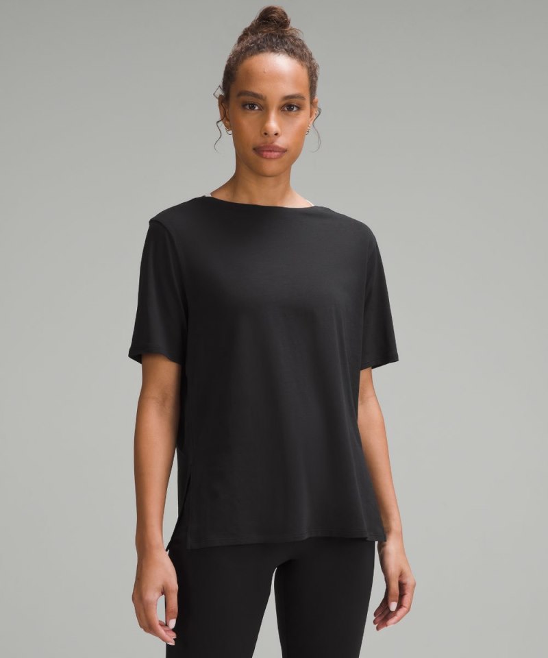 Lululemon | Women's Relaxed-Fit Boatneck T-Shirt Black