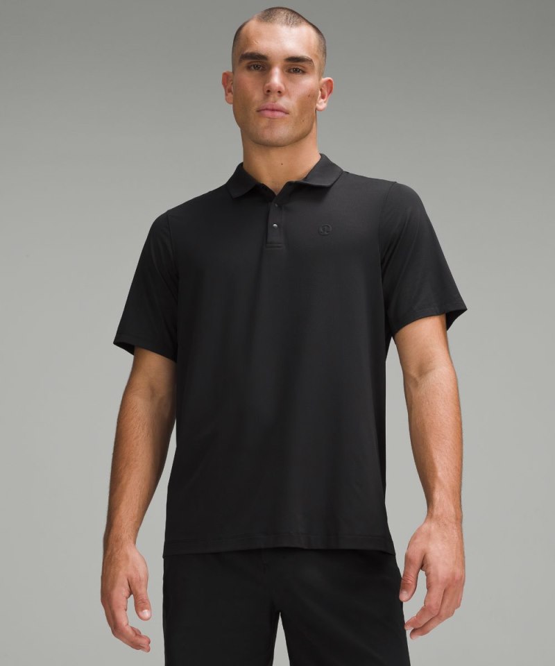 Lululemon | Men's Logo Sport Polo Short Sleeve Black